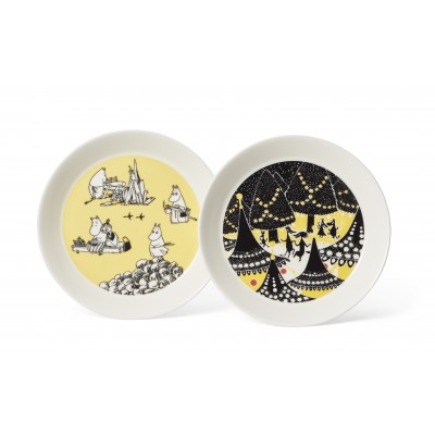 Набор тарелок Moomin Желтая и Ура 19 см, 2 шт